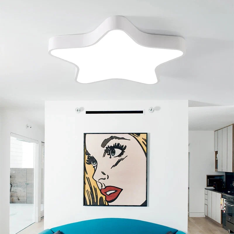 Afralia™ Colorful Star Ceiling Lamp for Kids Room | LED Nursery Lighting