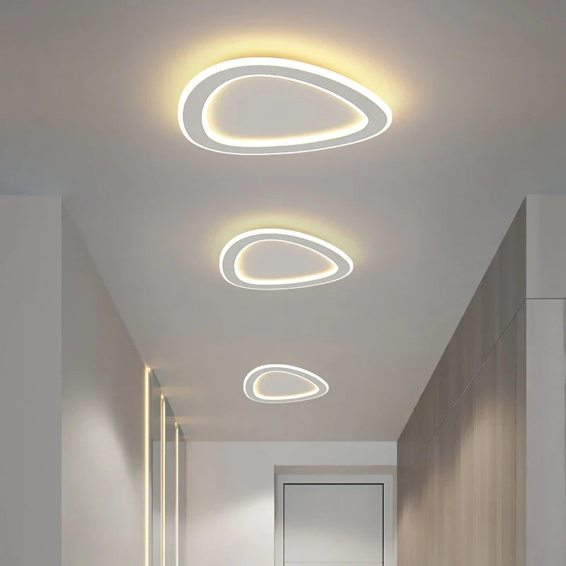 Afralia™ Nordic LED Round Aisle Ceiling Lamp for Home Kitchen, 25cm Square Creative Lights