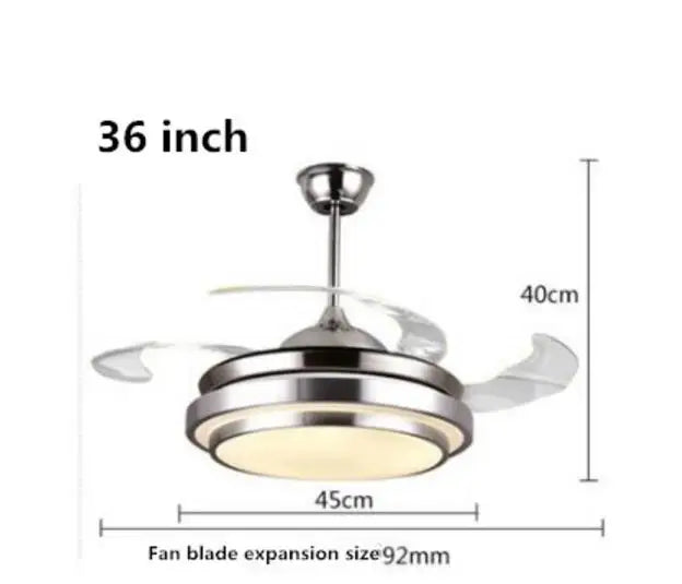 Afralia™ Modern Remote Ceiling Fan with LED Lights and Control - Gold/Silver Options