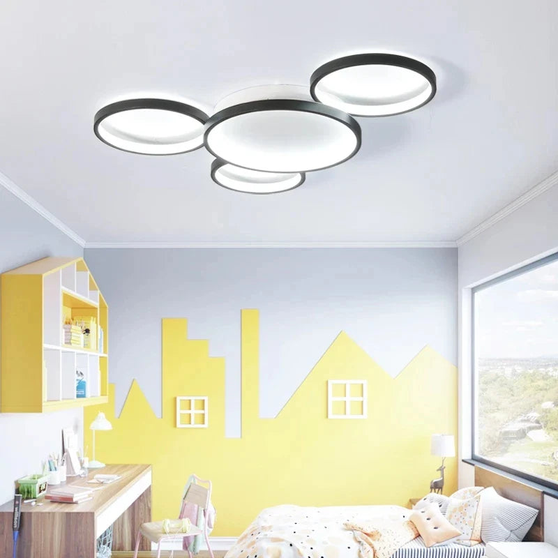 Afralia™ Modern Nordic LED Ceiling Lamp with Remote Control for Living Room and Study