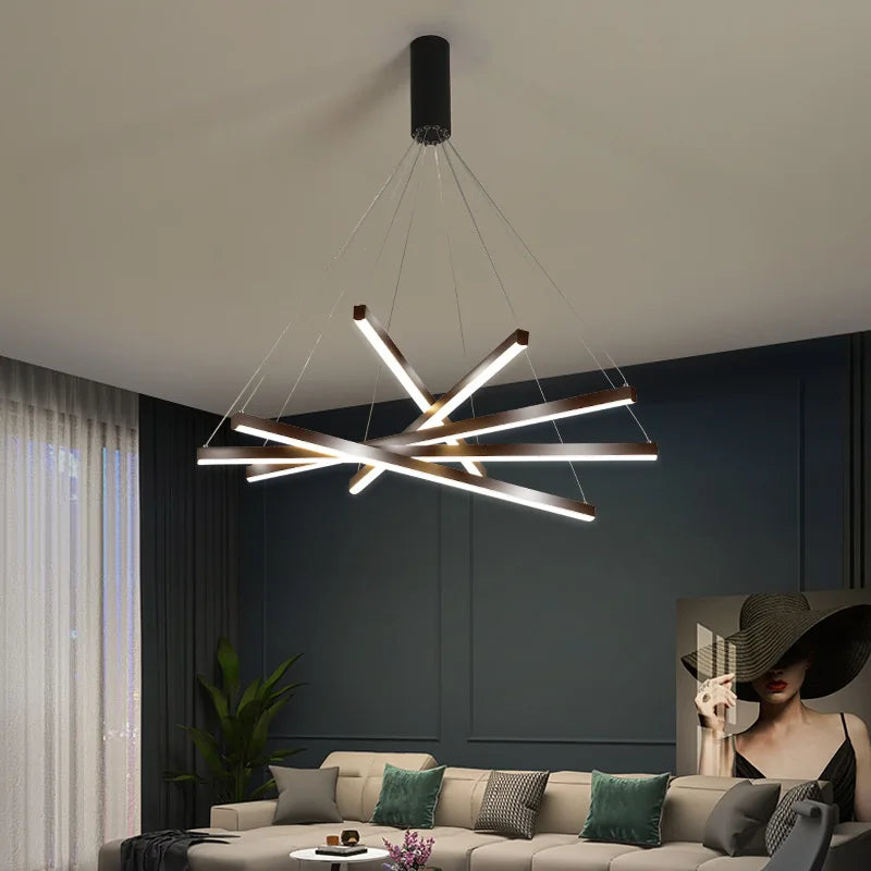 Afralia™ LED Nordic Chandelier: Modern Pendant Light for Living, Dining, and Bedroom