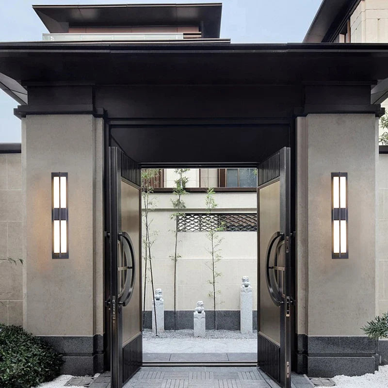 Afralia™ Outdoor Waterproof LED Wall Sconce Light for Garden, Porch, or Patio