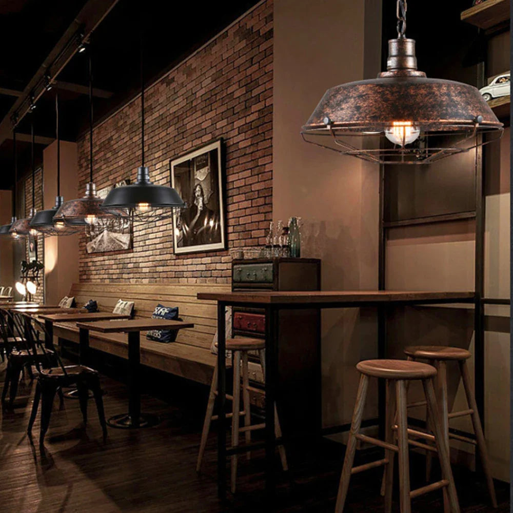 Afralia™ Retro Loft Pendant Lamp LED Chandelier for Home Kitchen Lighting