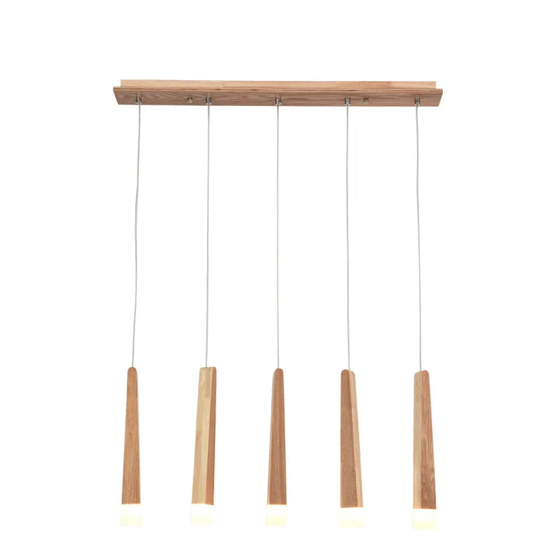 Afralia™ Solid Wood Pendant Light: LED Art Deco for Restaurant, Bar, Living Room