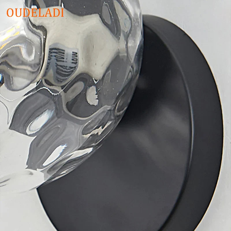 Afralia™ Glass LED Wall Lamp - Modern American Style for Living Room and Aisle