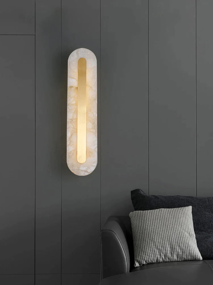 Modern Marble Wall Lamp for Living Room TV Background, Afralia™ Long Strip Bedside Light