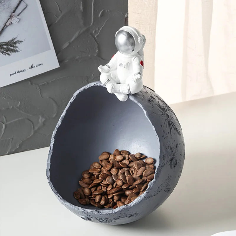 Afralia™ Spaceman Sitting Moon Model Key Storage Box - 4 Colors