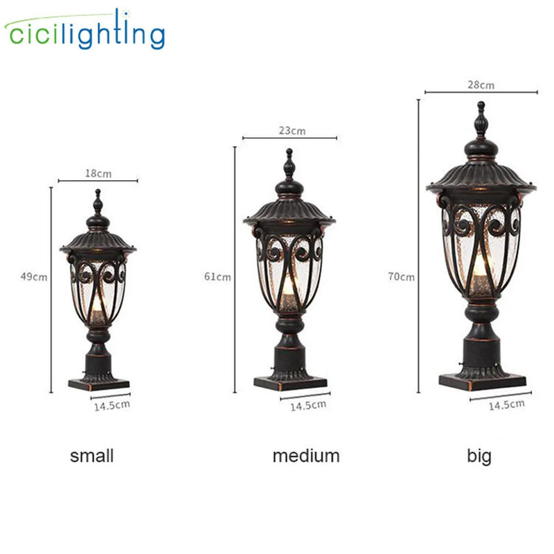 Afralia™ Outdoor Pillar Light: European Style Garden Landscape Lighting