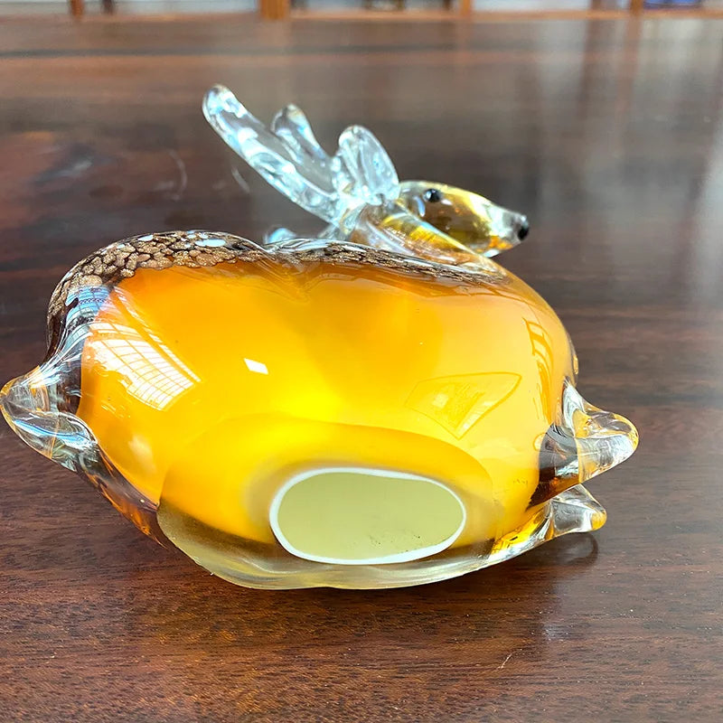 Afralia™ Hand Blown Glass Sika Deer Figurine - Cute Home Decor or Gift