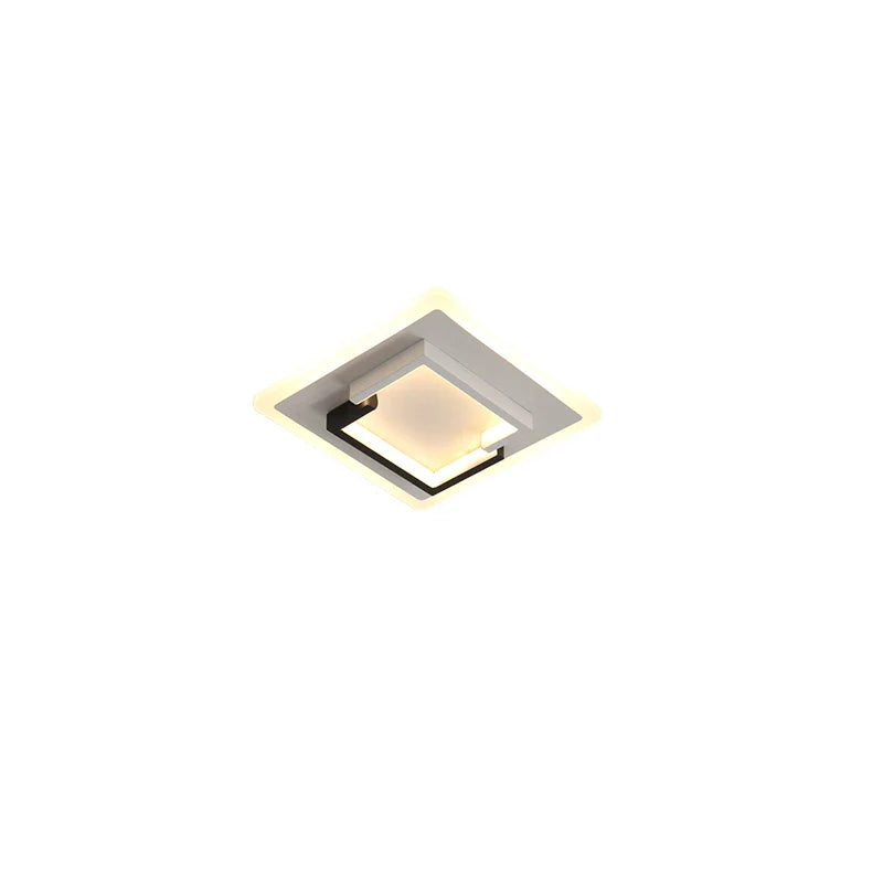 Afralia™ Modern Black & White LED Ceiling Lamp for Corridor, Hallway, Kitchen - Luster Lighting