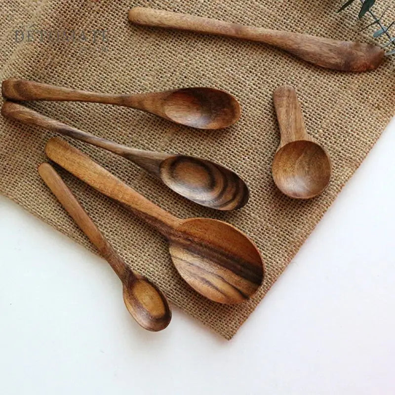 Teak Wood Colander Skimmer Spoon - Afralia™ Kitchen Tableware