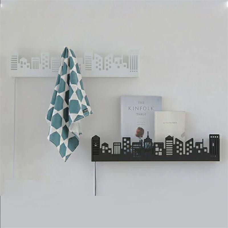 Afralia™ Modern LED Wall Lamp Shelf Sconce for Living Room Bedroom Lighting