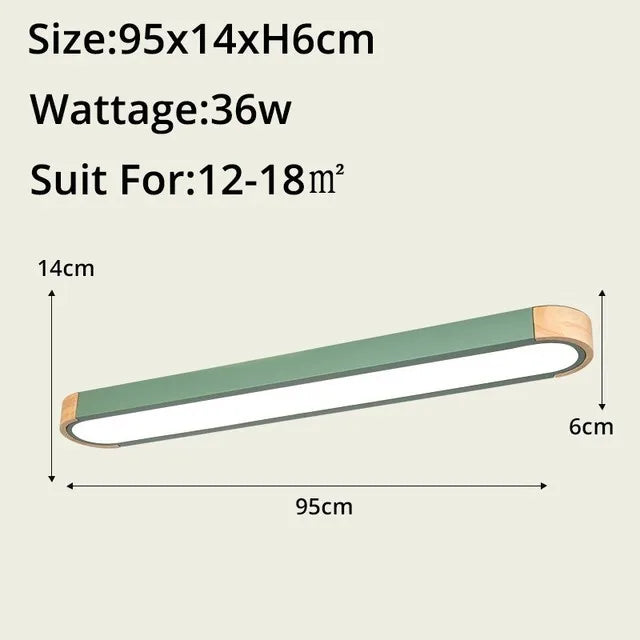 Afralia™ Wood LED Ceiling Lamp for Home Decor - Remote Control Panels for Living Room