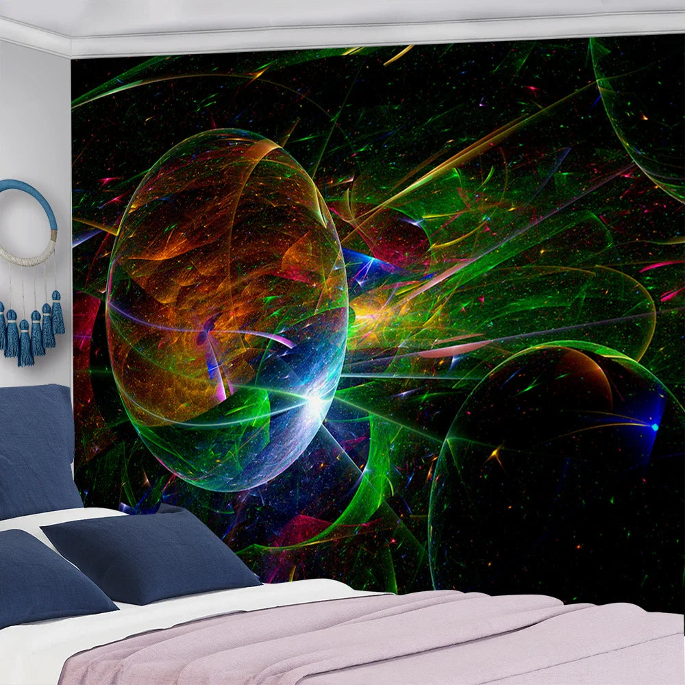 Afralia™ Psychedelic Mandala Tapestry for Dormitory, Living Room, Bedroom Wall Decor