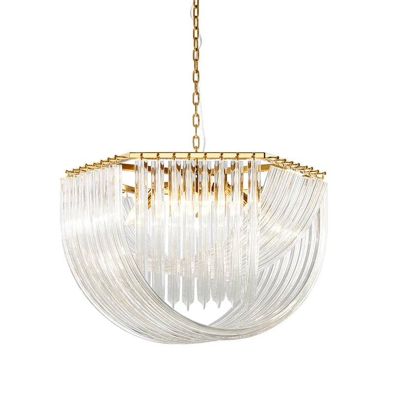 Afralia™ LED Postmodern Gold Silver Chandelier Lighting for Foyer