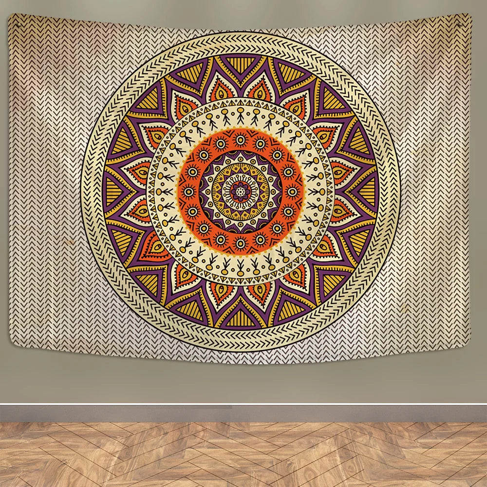 Afralia™ Indian Mandala Tapestry Wall Hanging Beach Shawl Mat Blanket Bohe Tapestries