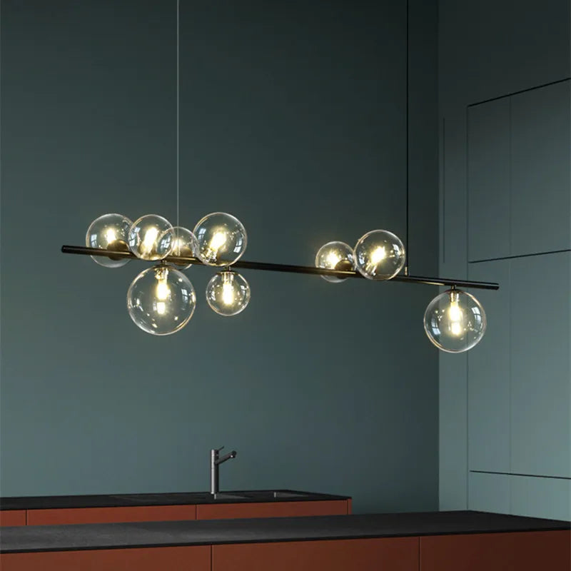 Afralia™ Nordic Glass Bubble Chandelier for Bedroom Dinning Room Decor