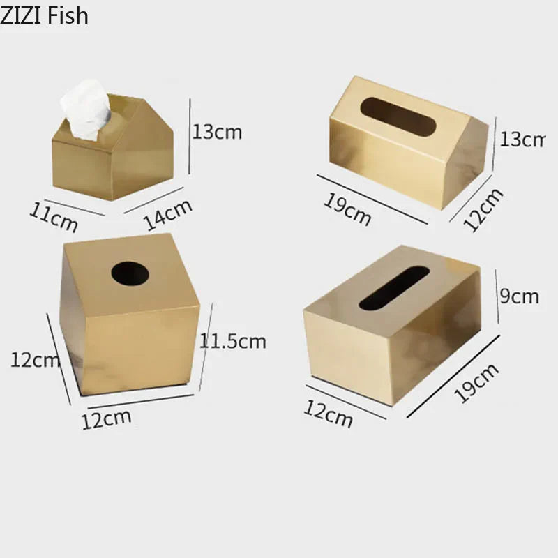 Afralia™ Metal Tissue Box: Elegant Storage for Living Room, Coffee Table, or Desktop