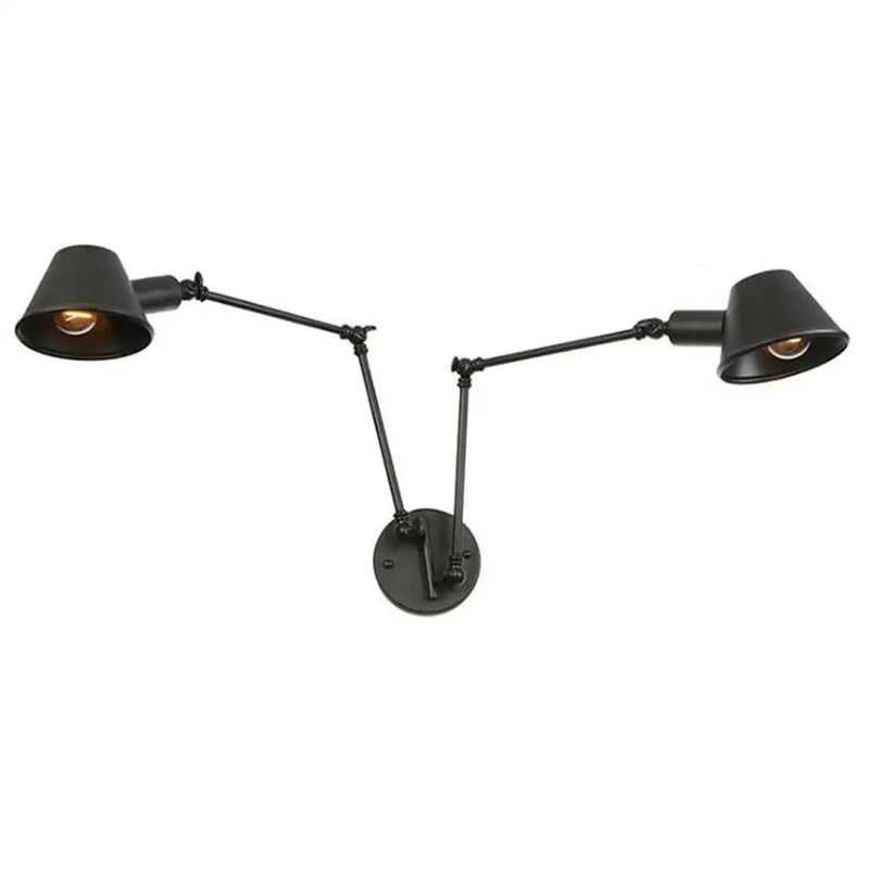 Afralia™ Double Swing Arm Wall Lights Bedside Sconce E27 Lighting Decor