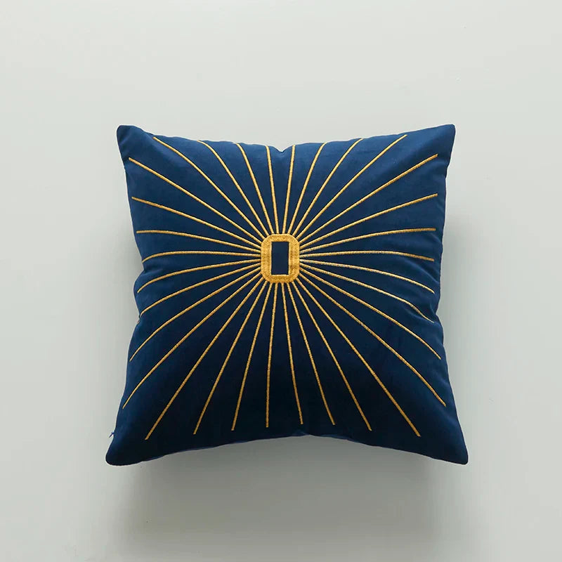 Afralia™ Velvet Embroidered Cushion Cover 45x45cm for Home Sofa Bed Decor