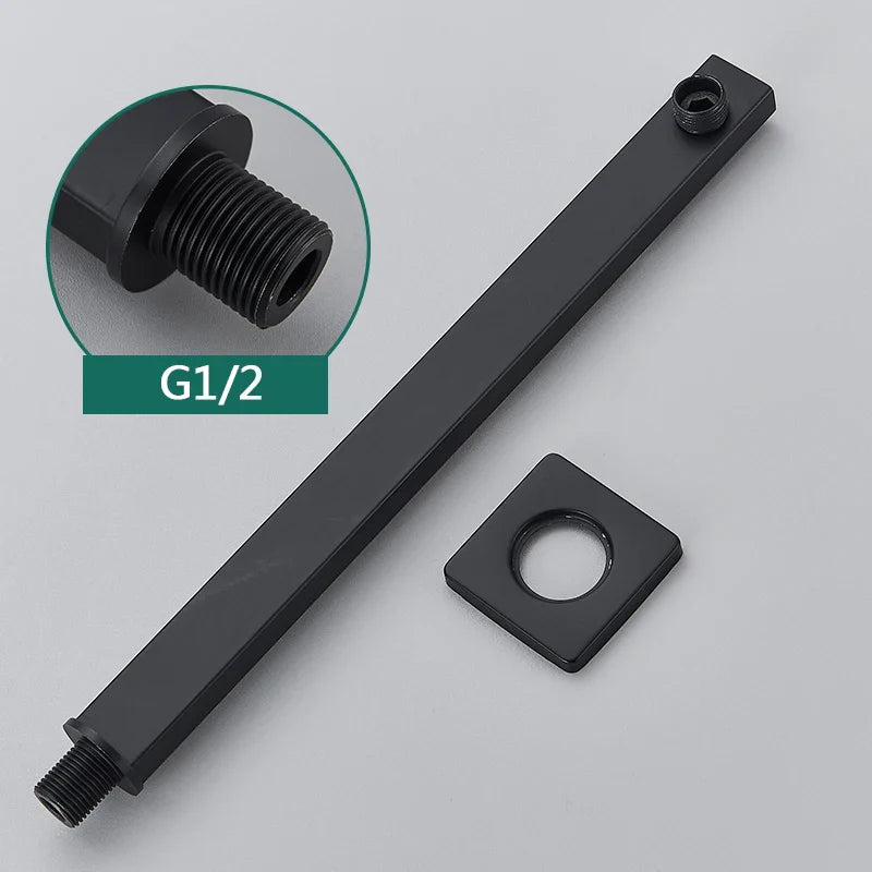 Afralia™ Gold Stainless Steel Shower Arm & Head Holder Wall Mount Fixed Pipe