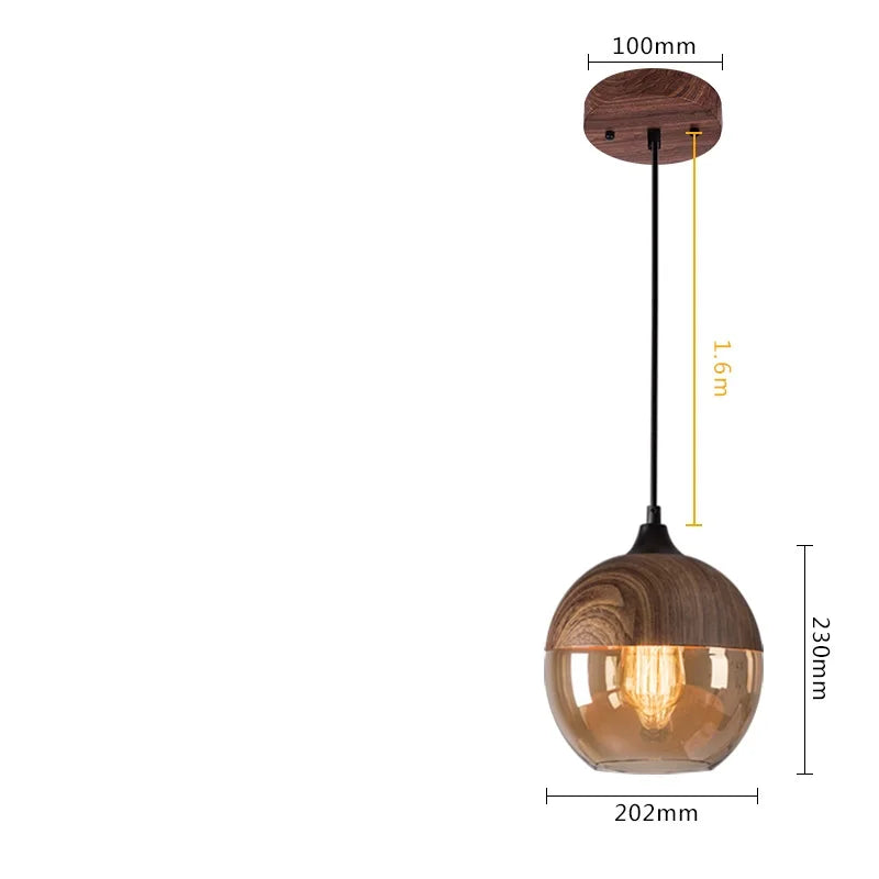 Afralia™ Nordic Wood LED Pendant Lights for Dinning Room Bedroom Cafe Bar Restaurant