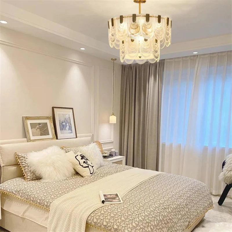 Afralia™ Art Glass Chandelier: Elegant Luxury Lighting for Living, Dining & Bedroom Rooms