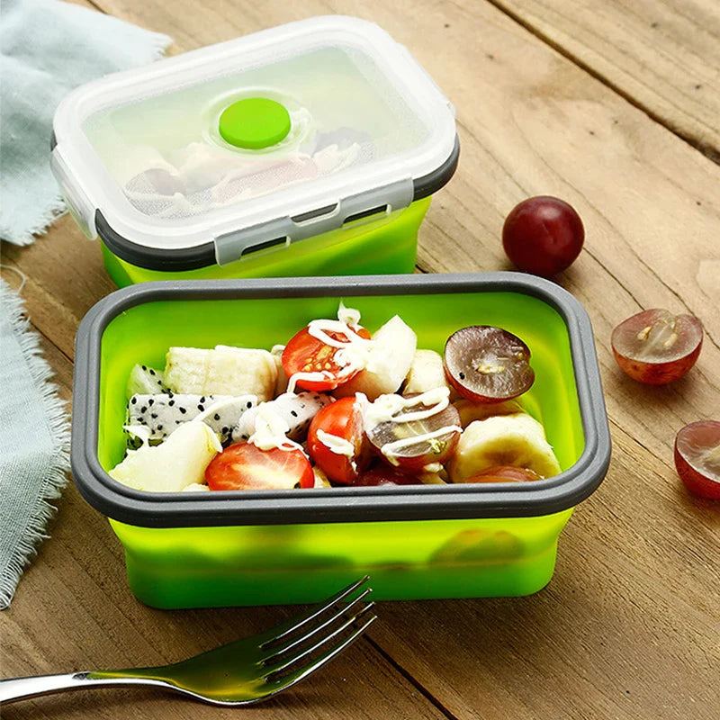 Afralia™ Silicone Food Lunch Box Set - Convenient, Foldable, and Durable Storage Containers