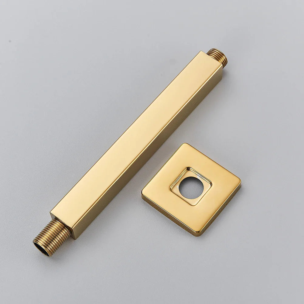 Afralia™ Stainless Steel Ceiling Mounted Shower Arm & Holder for Concealed Install