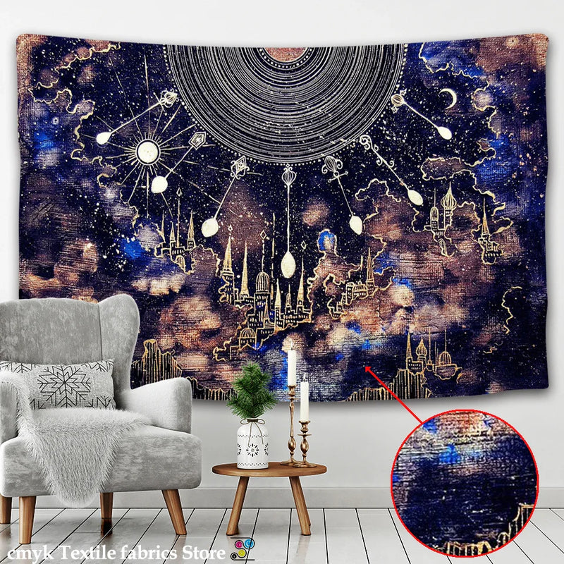 Afralia™ Psychedelic Galaxy Tapestry for Hippie Home Decor and Yoga - Science Fiction Pattern