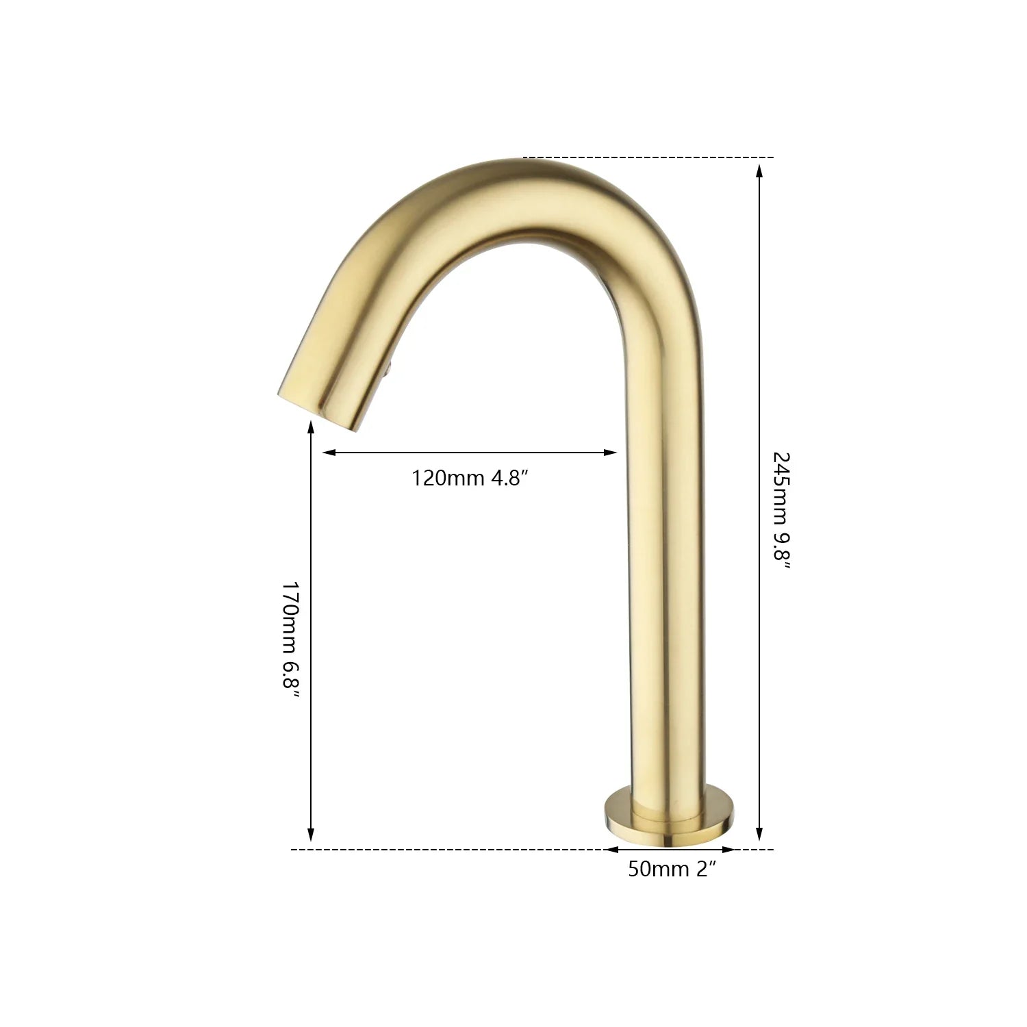 Afralia™ Brushed Gold Touch Sensor Basin Faucet - Automatic Bathroom Sink Mixer Tap
