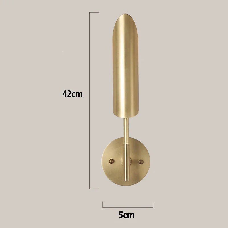 Afralia™ Golden Wall Lamp Luxury Living Room Bedroom Decor Sconce