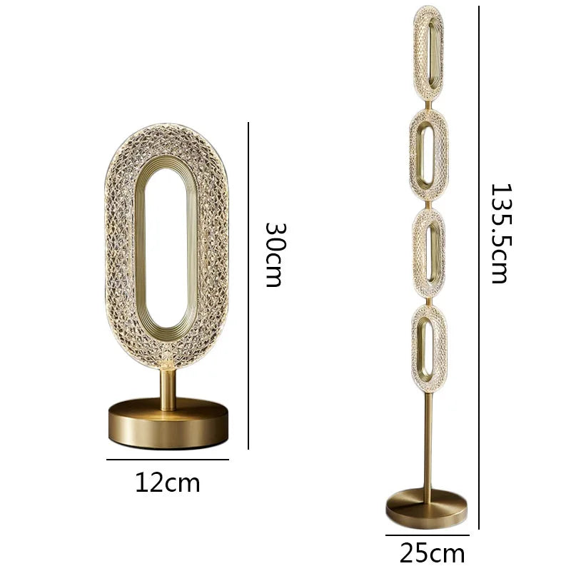 Afralia™ Luxury LED Floor Lamp for Modern Living Room Decor