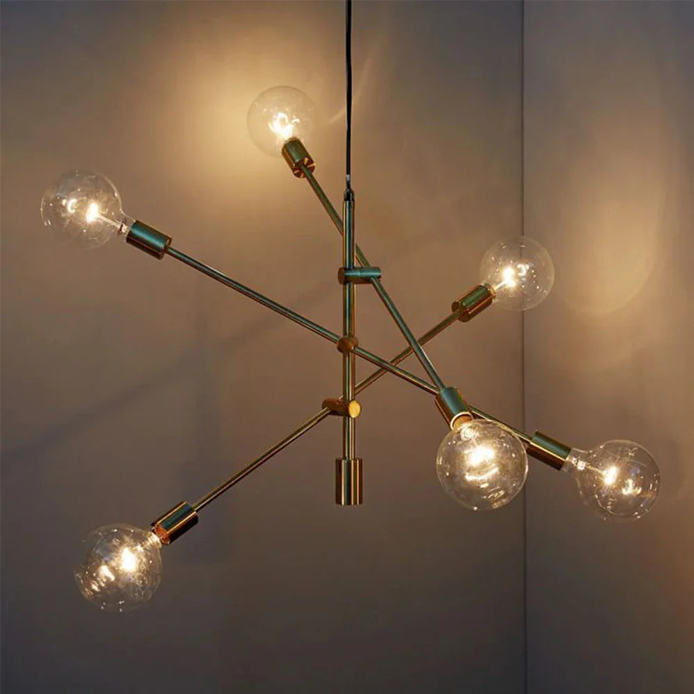 Afralia™ Nordic Pendant Light Pole Art Decor Hanging Lamp E27 LED Living Room Fixture