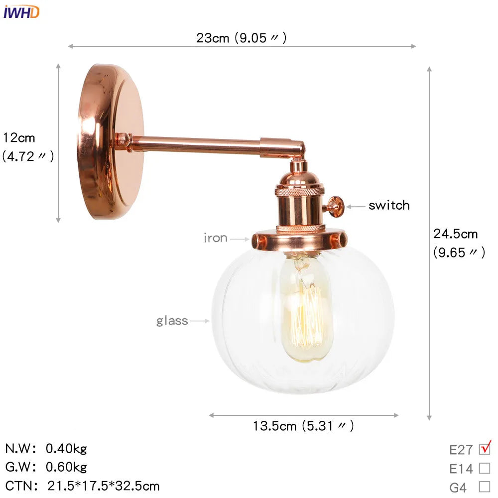 Afralia™ White Ceramic LED Wall Sconce Switch Rose Gold Color Wall Lamp