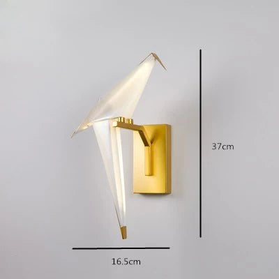 Afralia™ Love Bird LED Wall Sconce Iron Acryl Wall Light for Bedroom Corridor