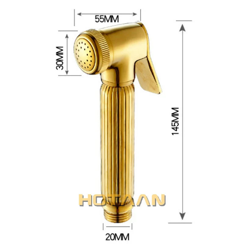 Afralia™ Gold Bidet Faucet: Hygienic Muslim Shower Sprayer for Clean Toilet Experience