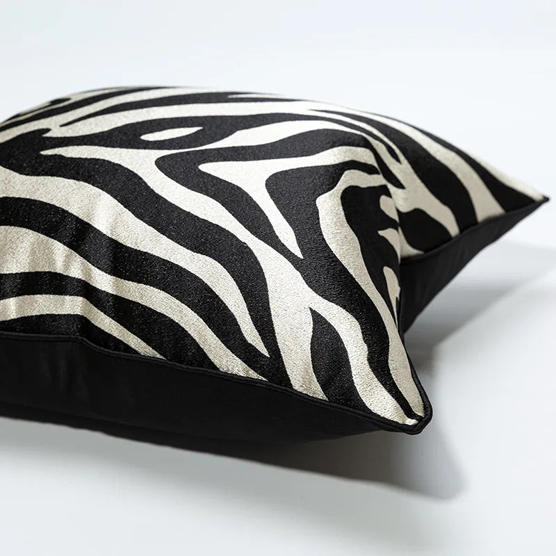 Afralia™ Zebra Striped Cushion Cover: Modern African Style for Home Decor