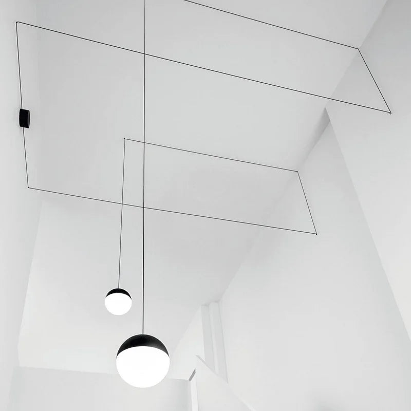 Afralia™ Glass Ball Pendant Lamp LED Chandelier for Kitchen Island Decor