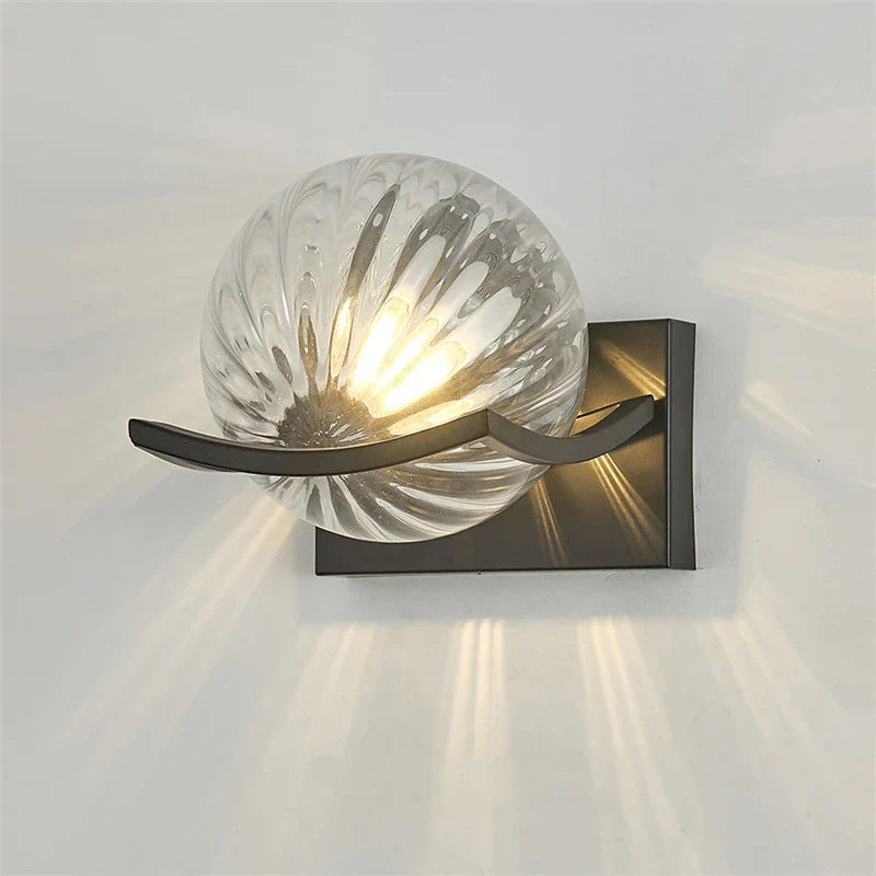 Afralia™ Glass LED Wall Lamp for Bedroom Decor and Indoor Lighting