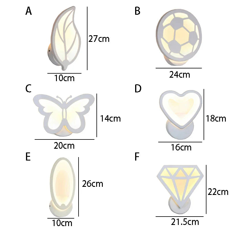 Afralia™ Acrylic LED Children's Wall Sconce, Creative Arts Decoration for Room, Study, Corridor