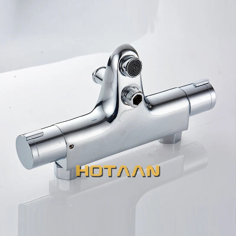 Afralia™ Thermostatic Shower Mixer Tap Chrome Finish