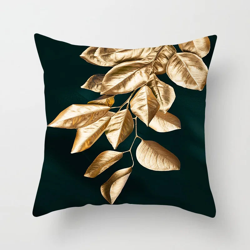 Afralia™ Tropical Plant Leaf Short Plush Pillow Cover for Home Sofa Bed Car