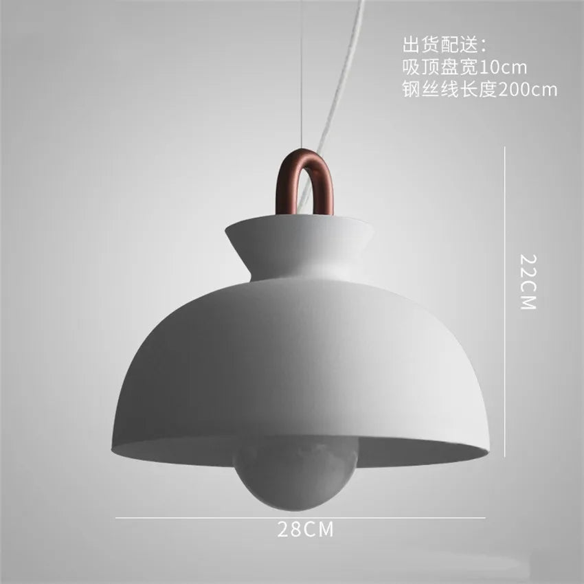 Afralia™ Vintage Iron Pendant Light for Cafe and Living Room with LED E27 Bulb