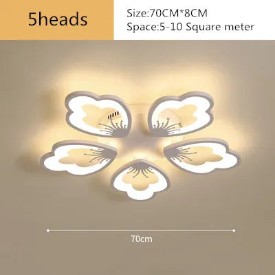 Afralia™ Lotus Design LED Acrylic Chandelier Ceiling Lamp for Modern Living, Dining, and Study Rooms