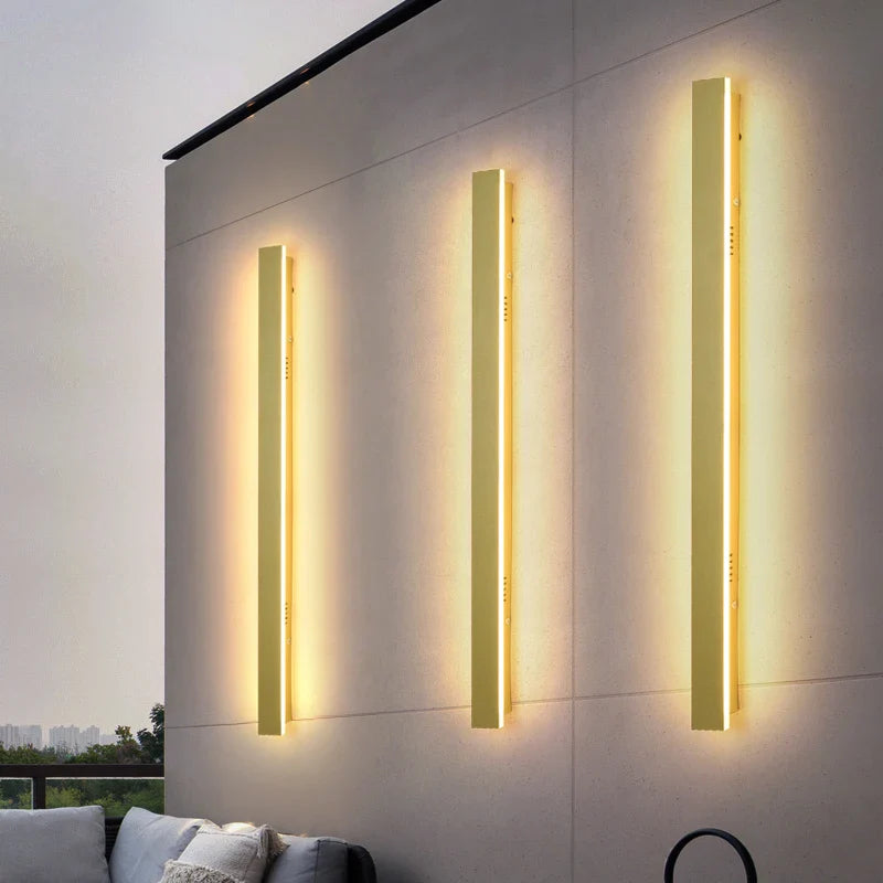Afralia™ LED Wall Lamp: Waterproof, Dimmable, Aluminum, Outdoor Sconce Light - Gold