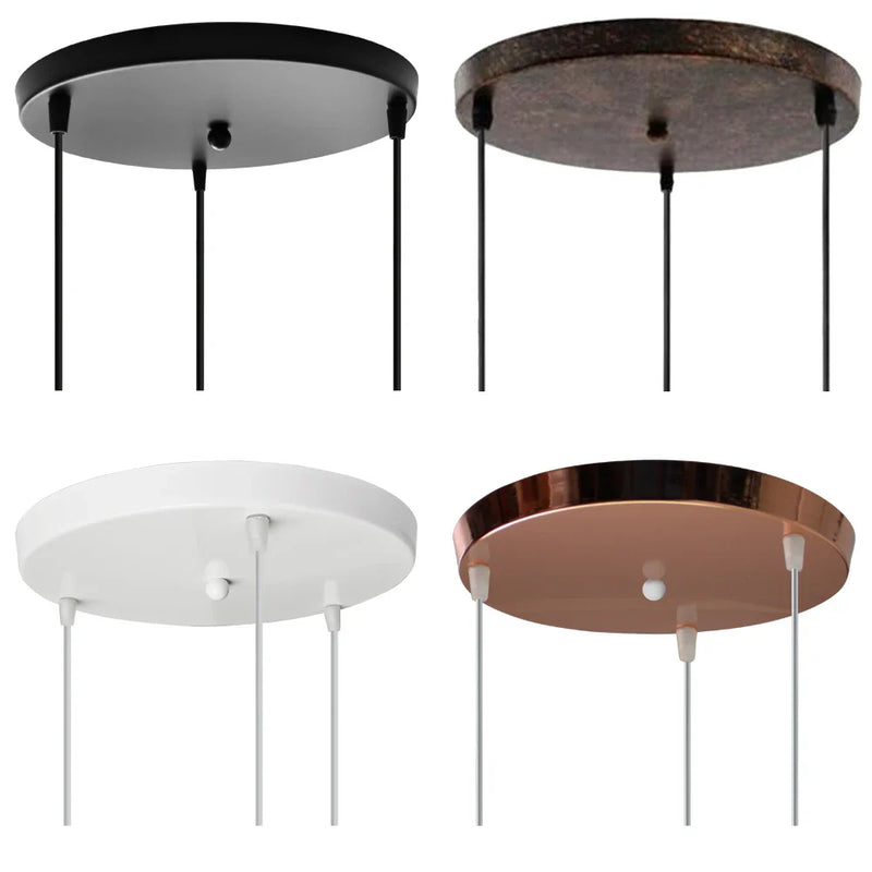 Afralia™ Round Ceiling Plate Base Chandelier Pendant Lamp Canopy Kit