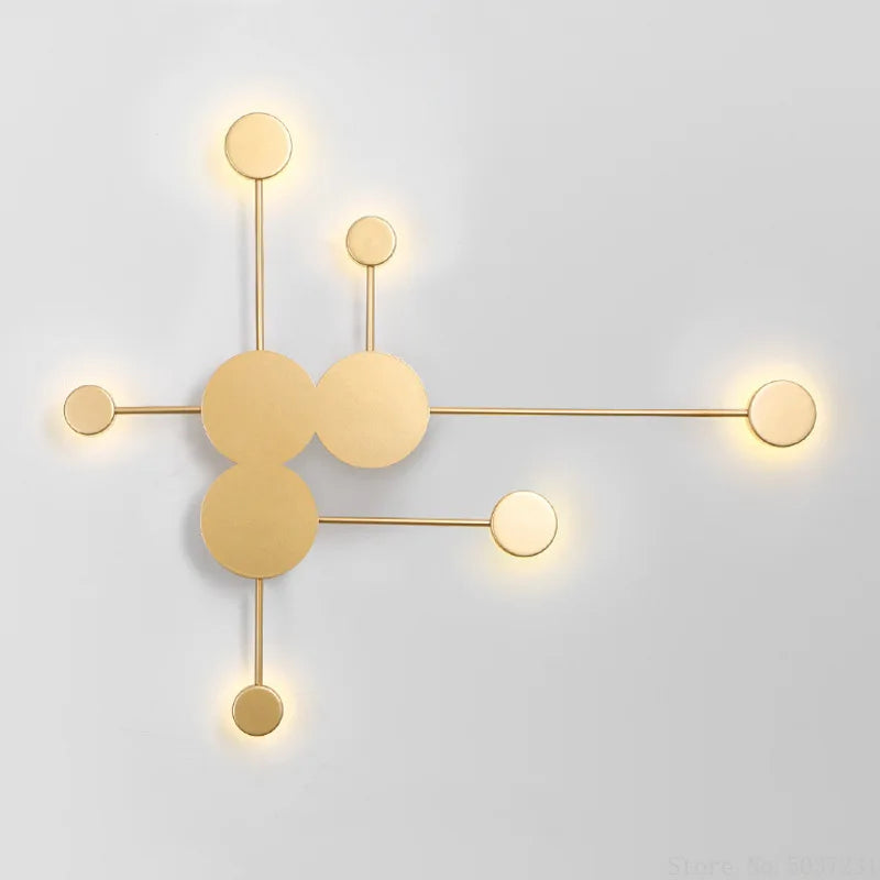 Afralia™ Geometric LED Wall Lamp: Modern Hotel Living Room Sconce, Bedroom Light Fixture