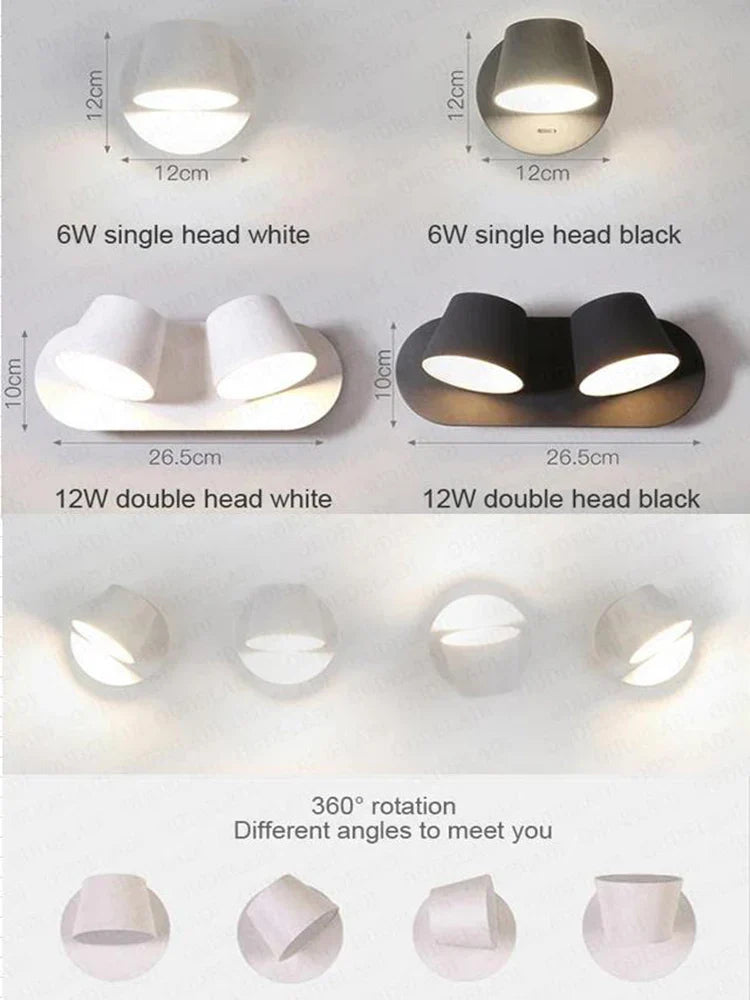 Afralia™ LED Wall Lamp for Bedroom Bathroom Living Room Decor