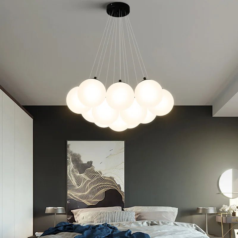 Afralia™ Glass Ball LED Pendant Lights for Teen Room Decor